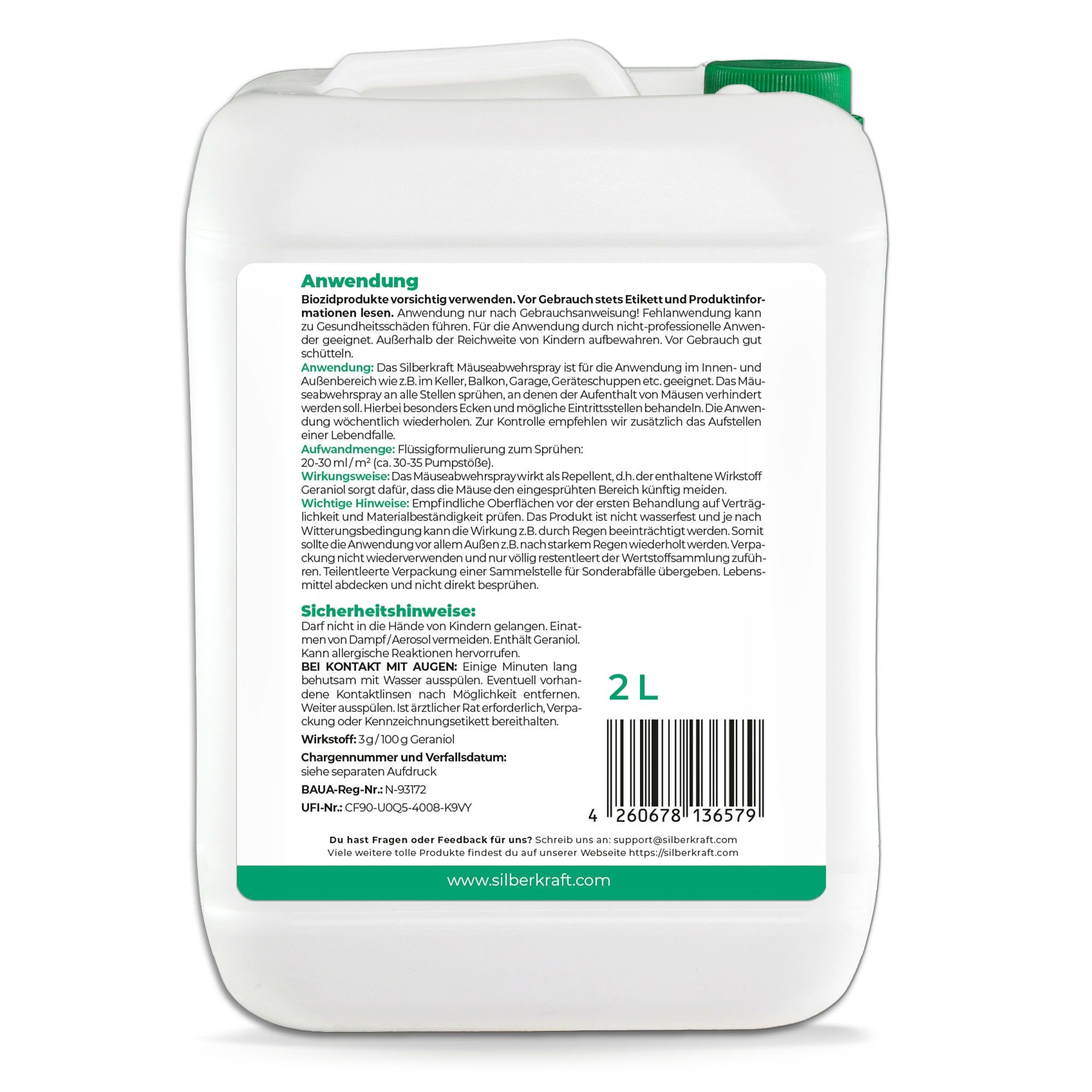 SILBERKRAFT Mäuse-Abwehr-Spray
