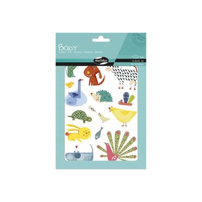Maildor - 6 feuilles gommettes animaux