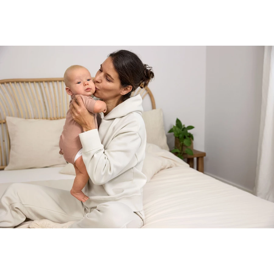 LÄSSIG Baby Body kurzarm braun