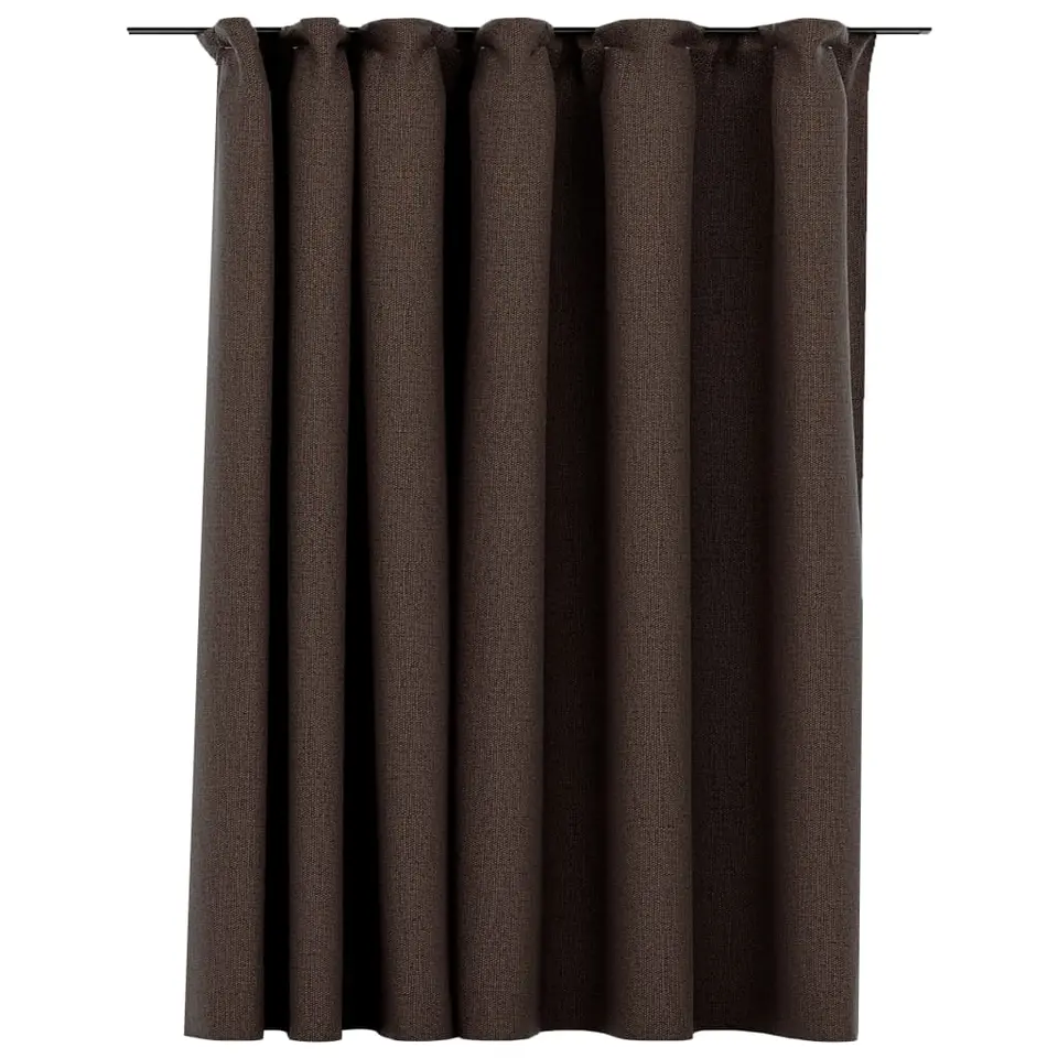 vidaXL - Gordijn - Taupe - Stof