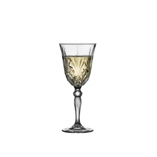 Lyngby Glas Melodia Krystal 4-pak Hvidvinsglas, Klar, 21 cl