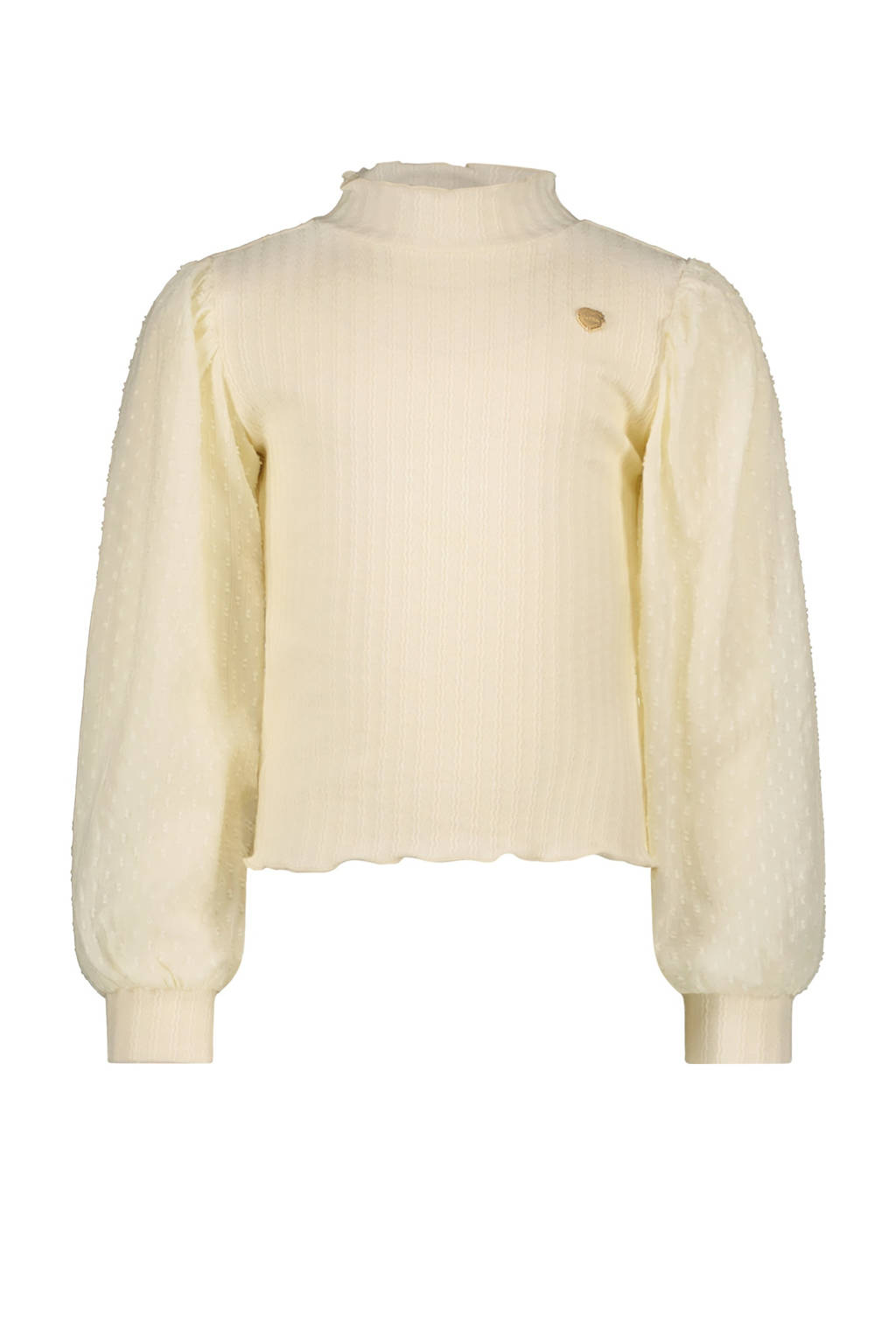 Le Chic top NOX met all over print en textuur crème