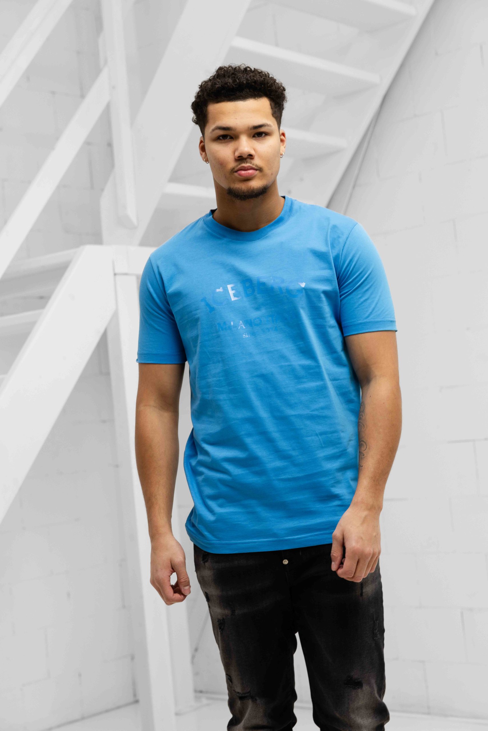 Iceberg 5D F02N Jersey T-Shirt Heren Blauw