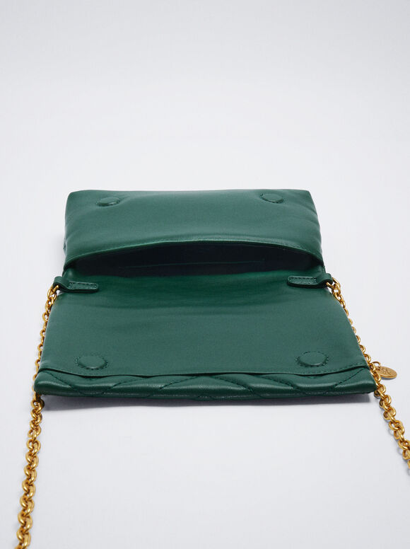 Bandoleira com Bolsa Acolchoada - Verde