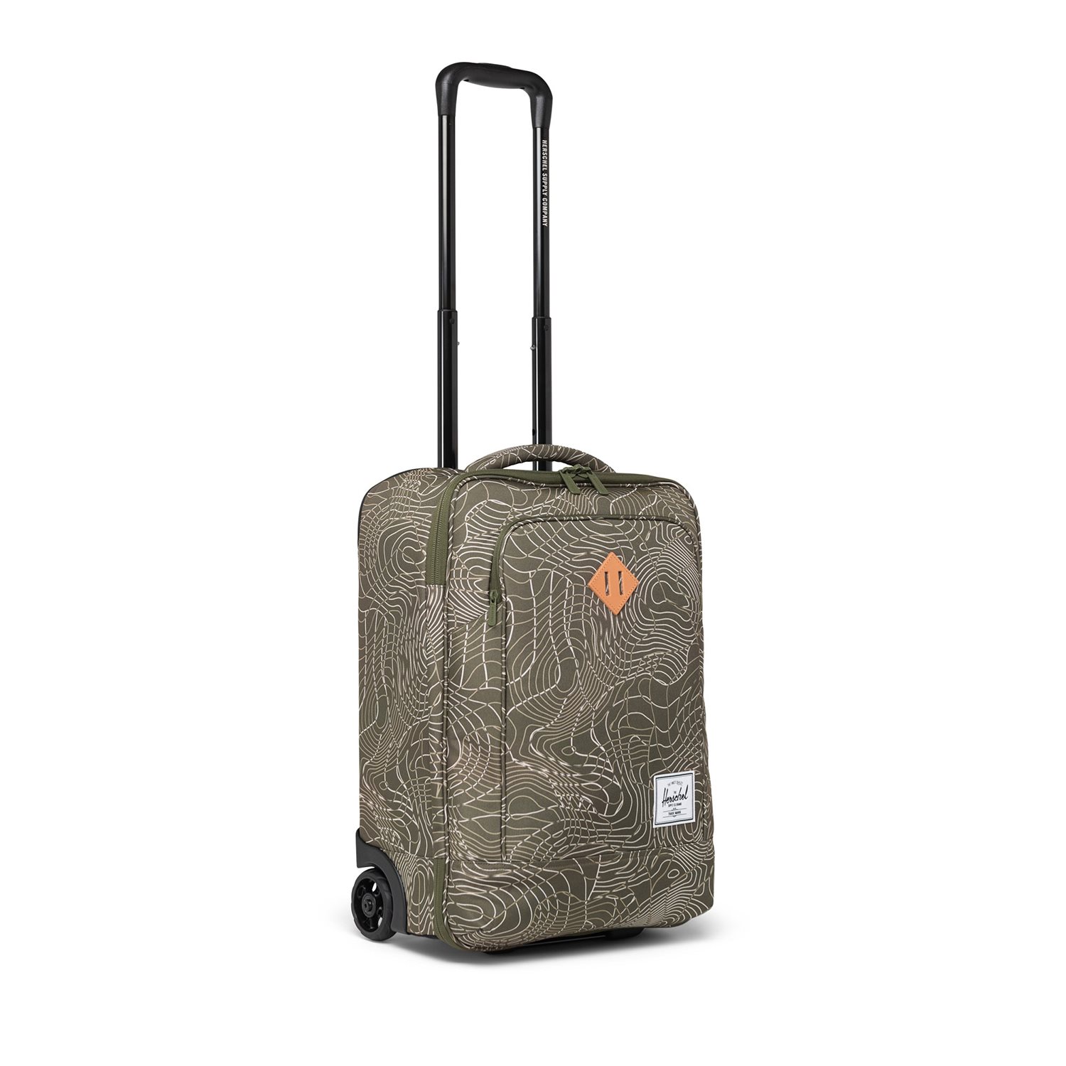 Herschel Supply Co. Heritage Softshell Large CarryOn Luggage ivy green topography