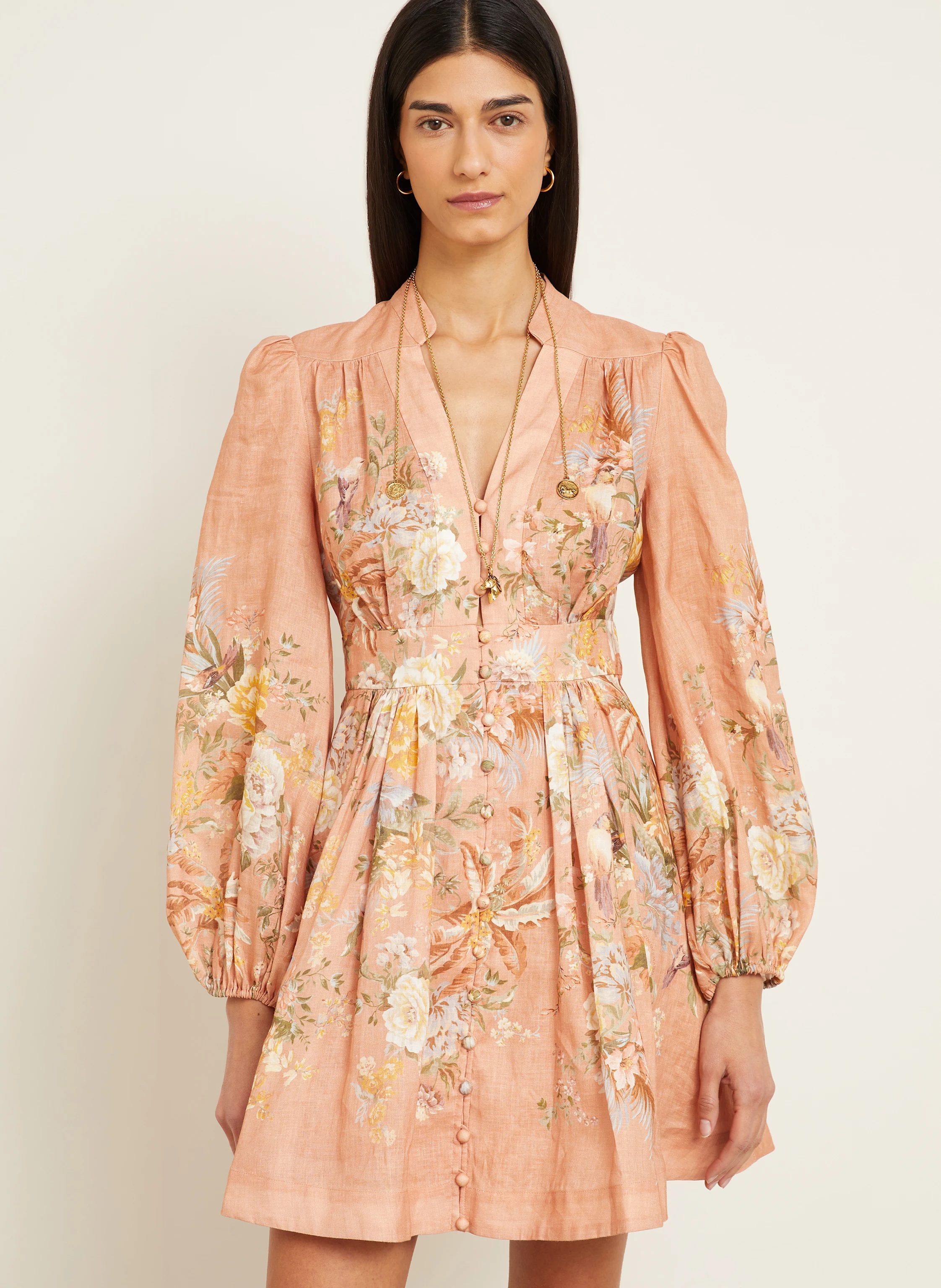 ZIMMERMANN Cocktailkleid TALLOW aus Leinen