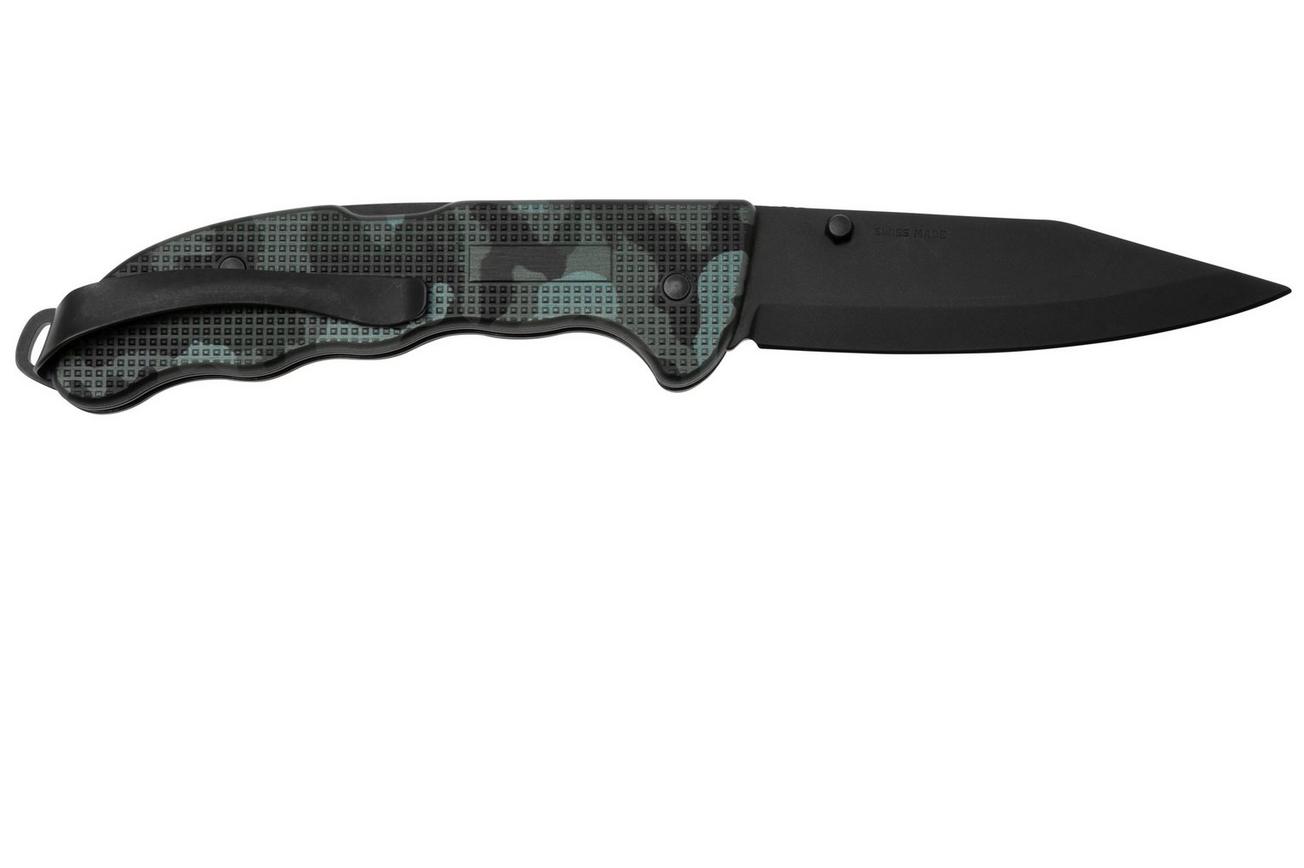 Victorinox Evoke 0.9425.DS222 Navy Camouflage Alox, Clip Point Black Coating, zakmes