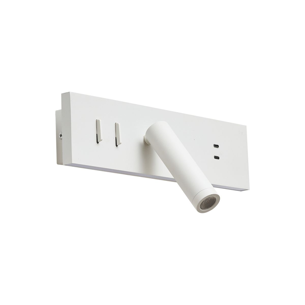Moderne wandlamp wit verstelbaar met USB-C incl. LED - Modric