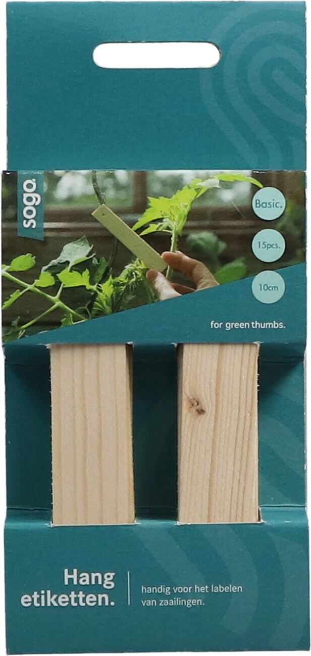 SOGO hangetiket hout 10 x 2 x 15 cm