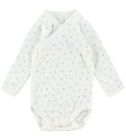 Petit Bateau Wickel Bodys l/ä - 3er-Pack - Weiß/Blau