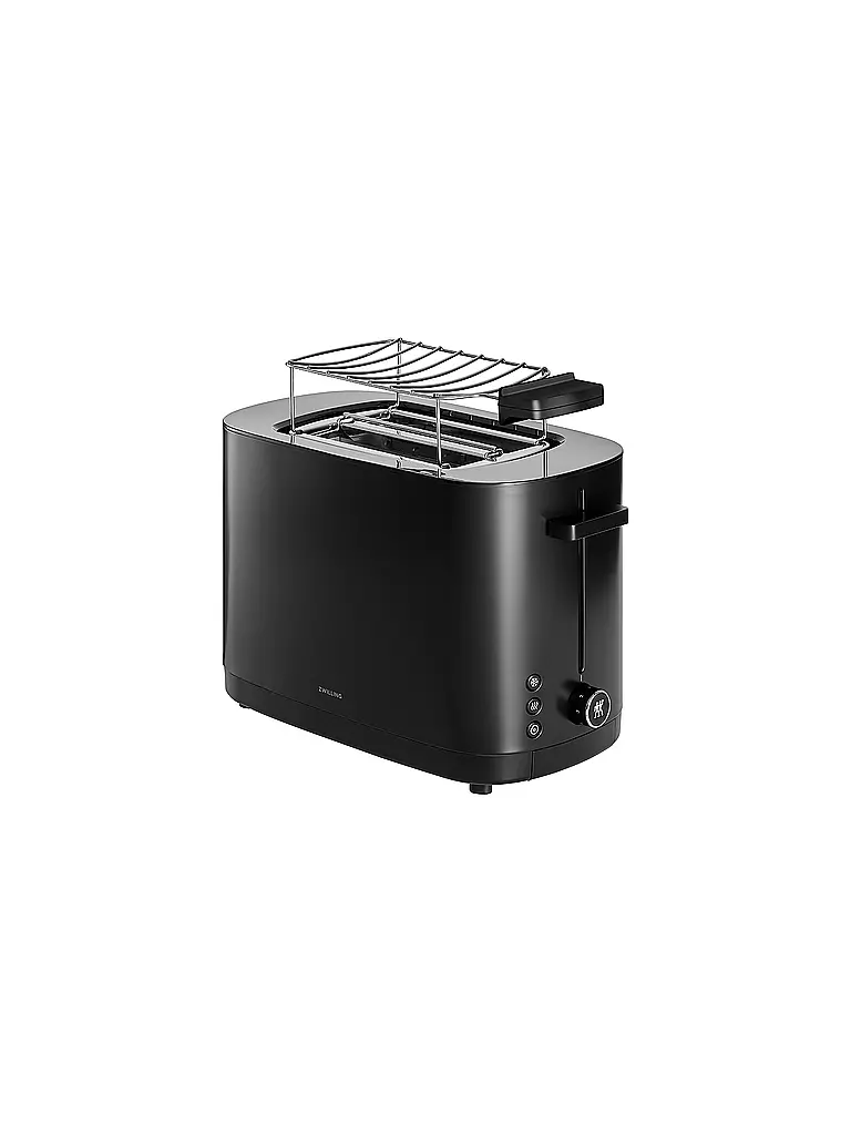 ZWILLING ENFINIGY® Toaster 2 Scheiben Edelstahl 2 Schlitze kurz Schwarz  schwarz