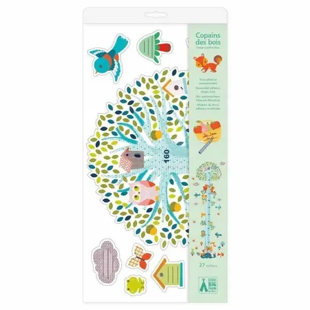 Djeco Wandsticker Messlatte: Waldfreunde