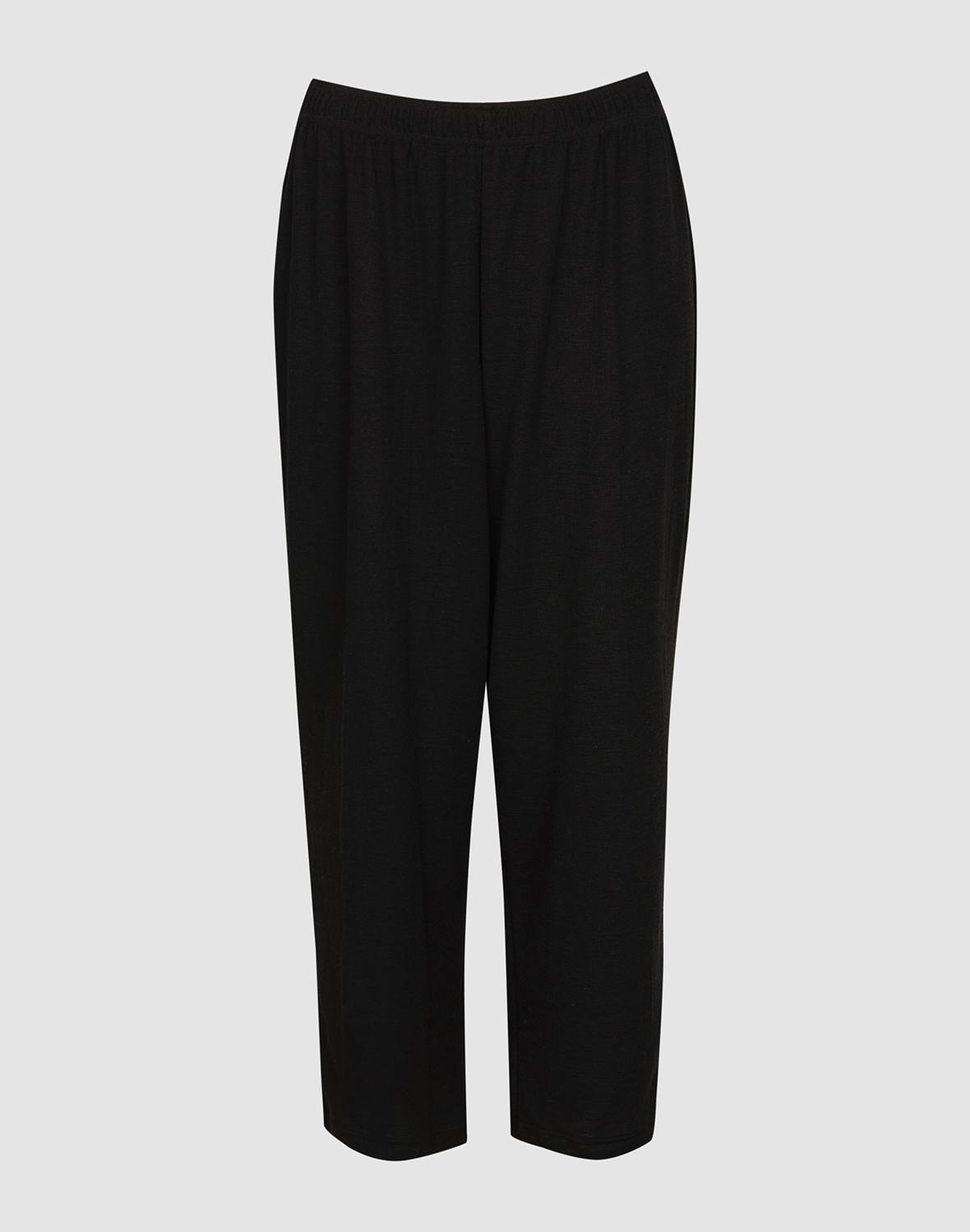 Broek met wijde pijpen van merinowol/zijde voor dames -
