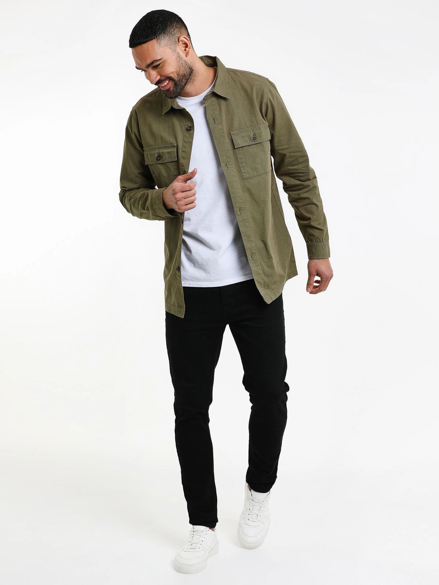 Khaki - Threadbare - Lichtgewicht jack