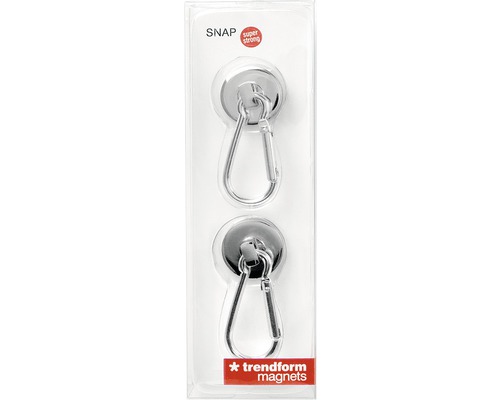Decoratieve magneet Snap set van 2 zilver