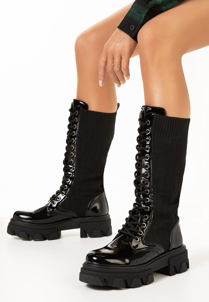 Bottines à lacets femme noirs Dorine