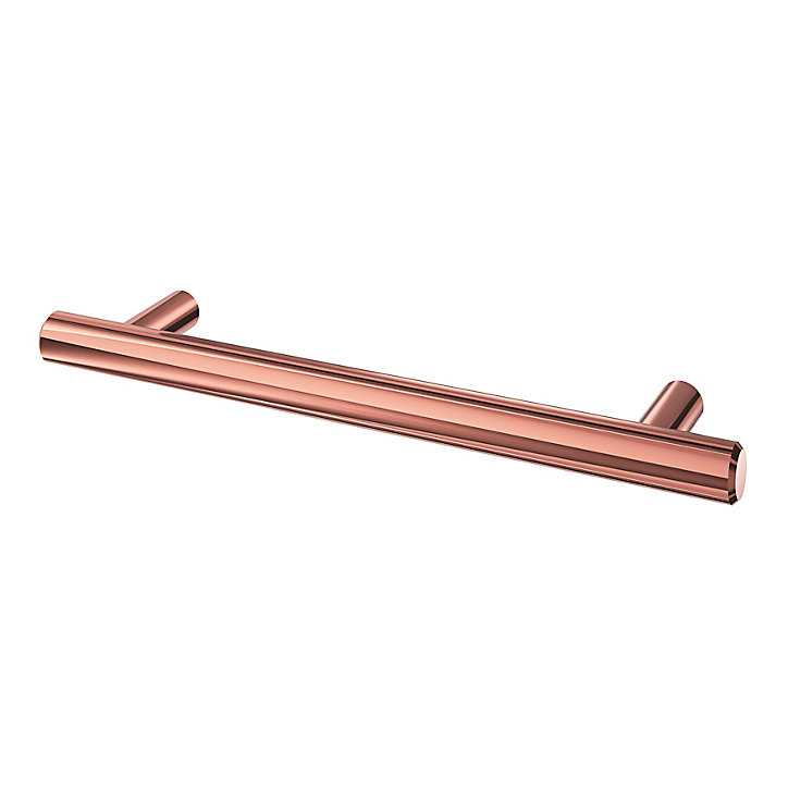 Poignée de meuble en T GoodHome Dizel acier doré l.168mm x l.12mm x H. 35mm entraxe 128mm