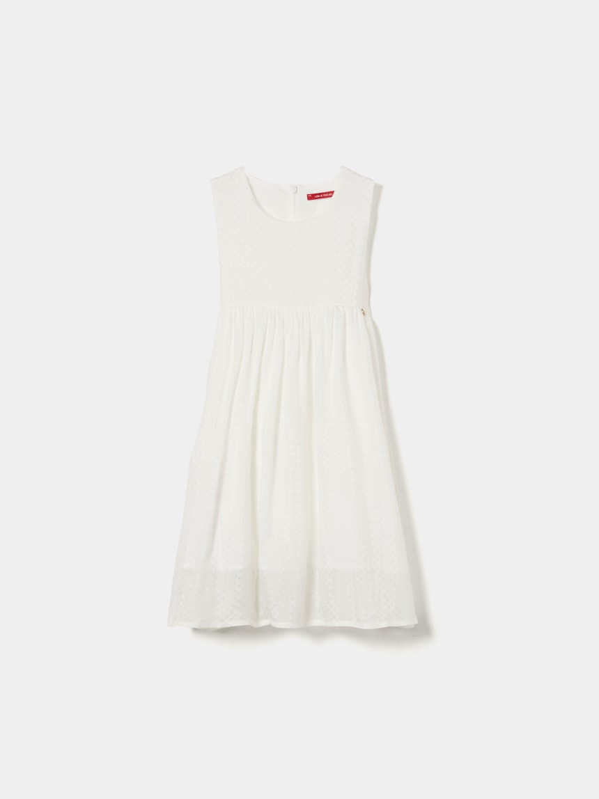 Vestido sem mangas tecido fantasia