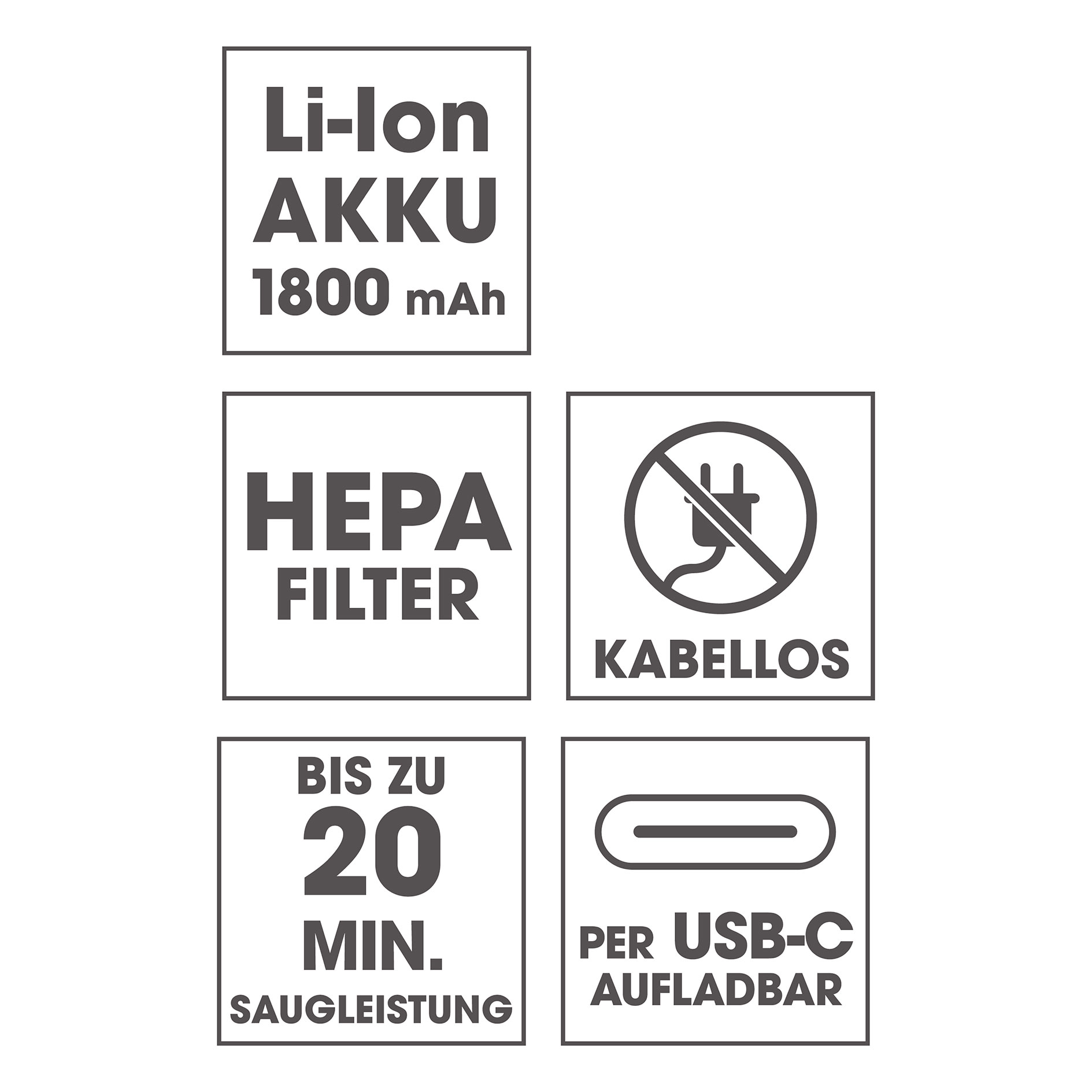 CLEANMAXX Akku-Zyklon-Handstaubsauger 14244 - anthrazit-schwarz