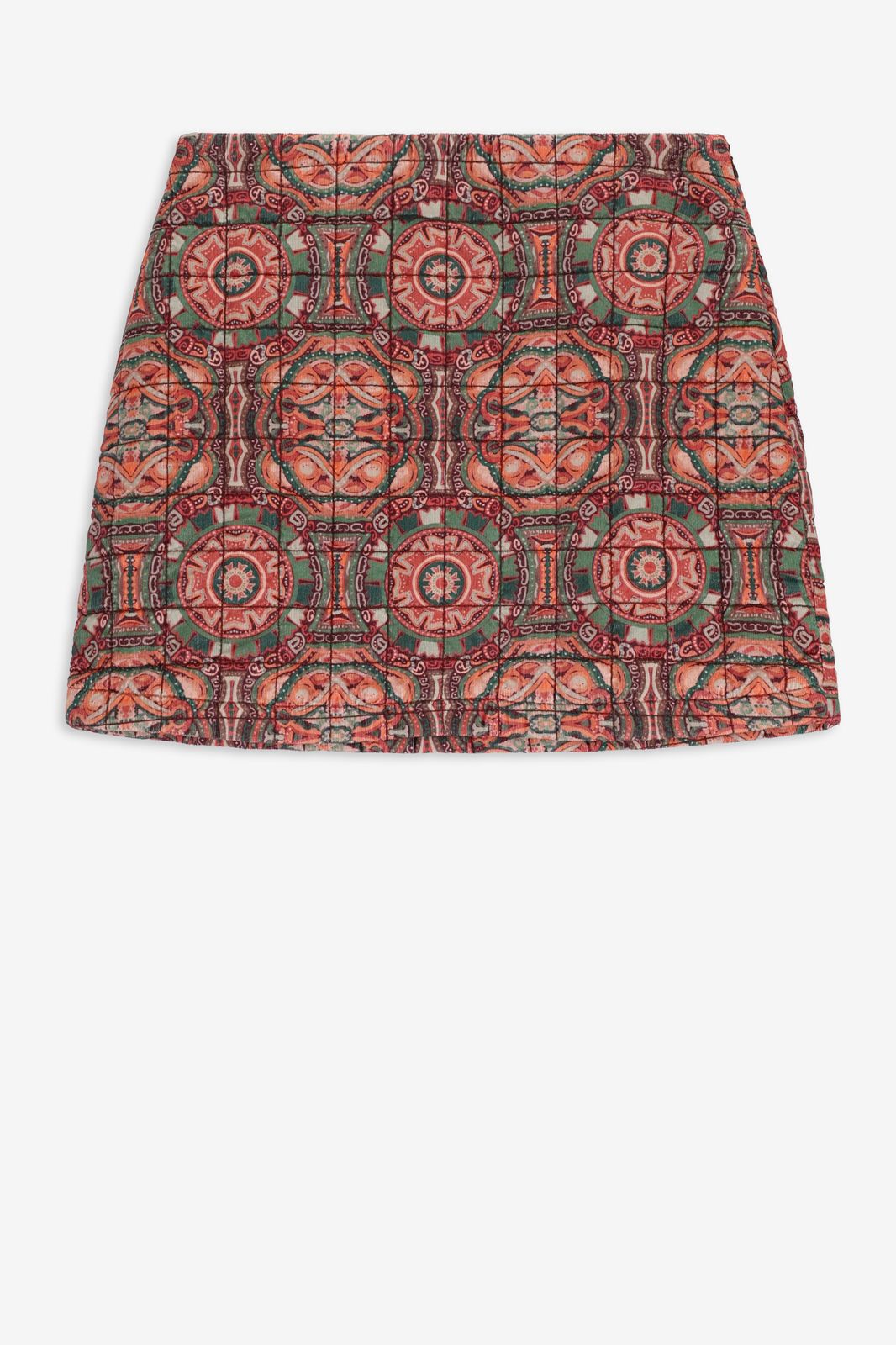 Groene rok met mozaïek print