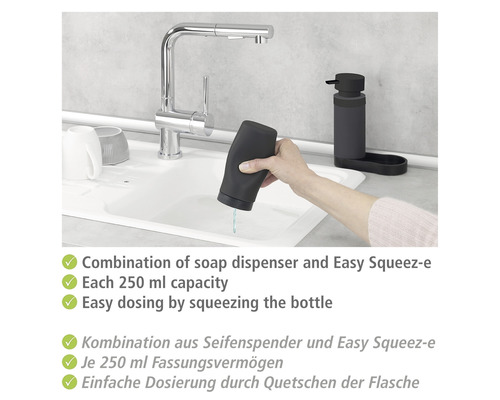 Wenko Squeez-e spoelstation, zwart, 69753800