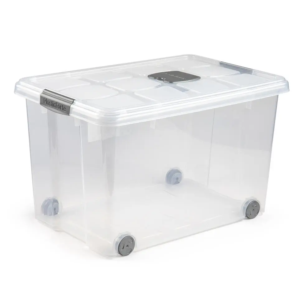 Plasticforte Opslagbak met deksel - 1x - 55L - 59 x 40 x 35 cm