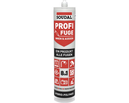 Soudal Profi Fuge 8in1 Voeg- en Kitkit Lichtgrijs 280 ml