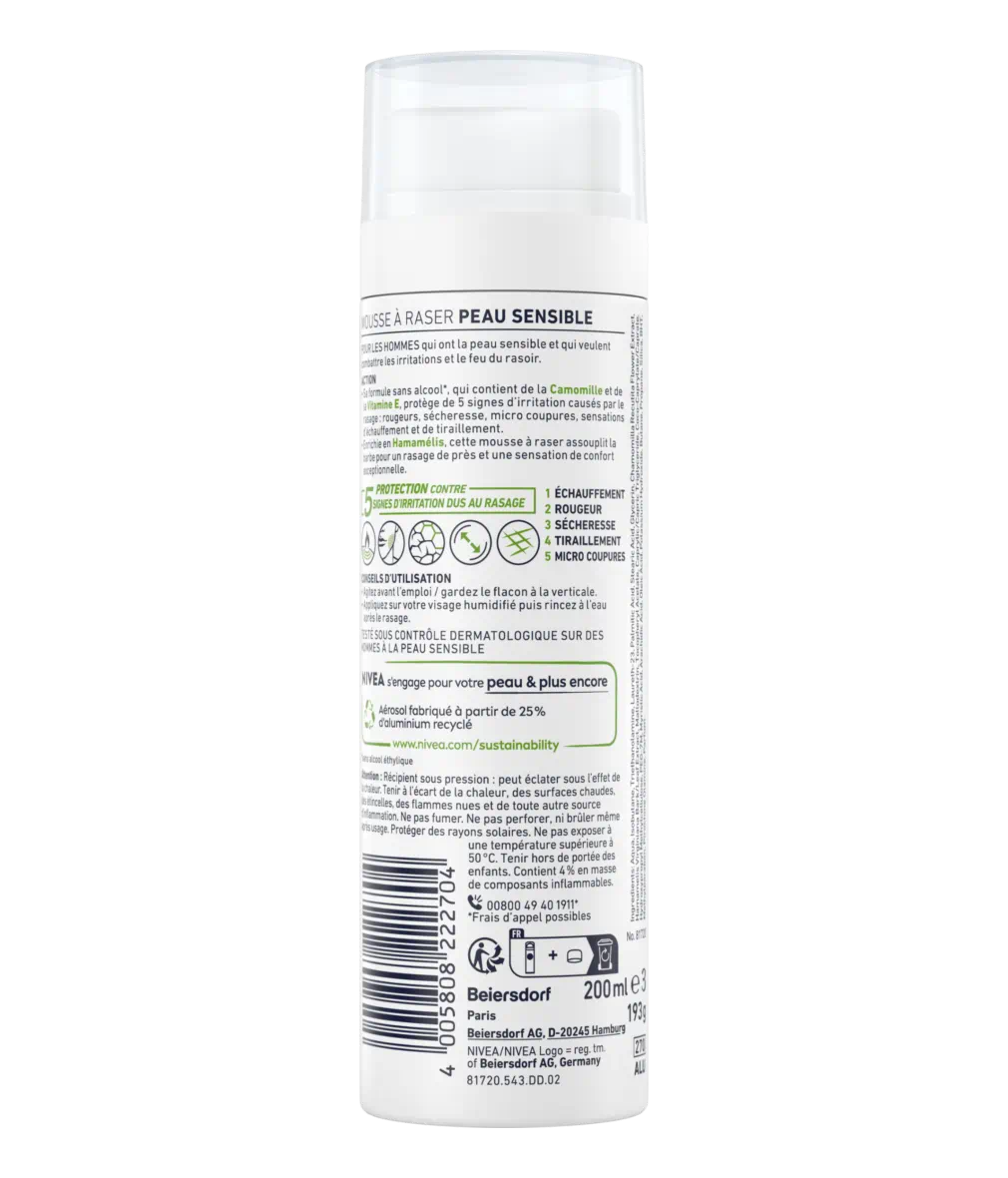 MOUSSE À RASER HOMME PEAU SENSIBLE