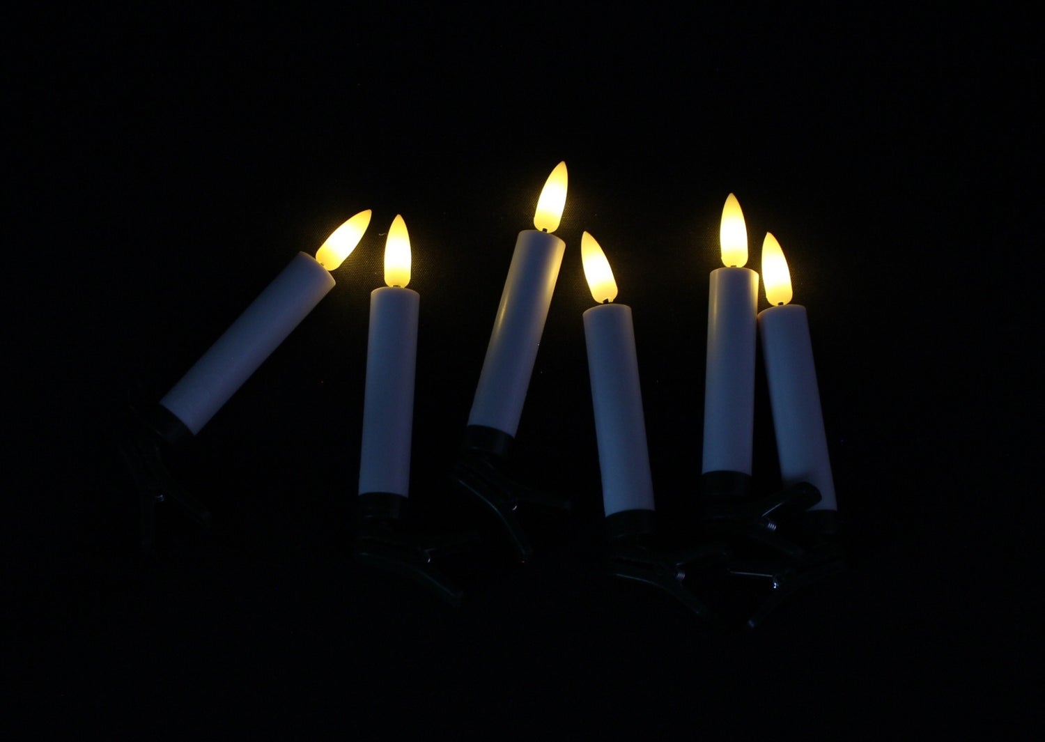 FRANK FLECHTWAREN | LED Kerstboomkaarsenset, 7 stuks, H: 10 cm, PLASTIC