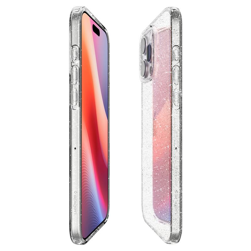 iPhone 16 Pro Max Liquid Crystal Glitter Case Gummi Hülle (ACS07985) - Crystal Quartz