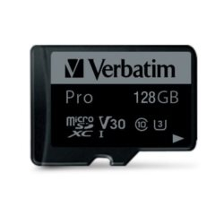 128GB Micro SDXC Pro Speicherkarte   SD Adapter Class 10 / U3 / UHS-I / 90 Mbit/s (47044)