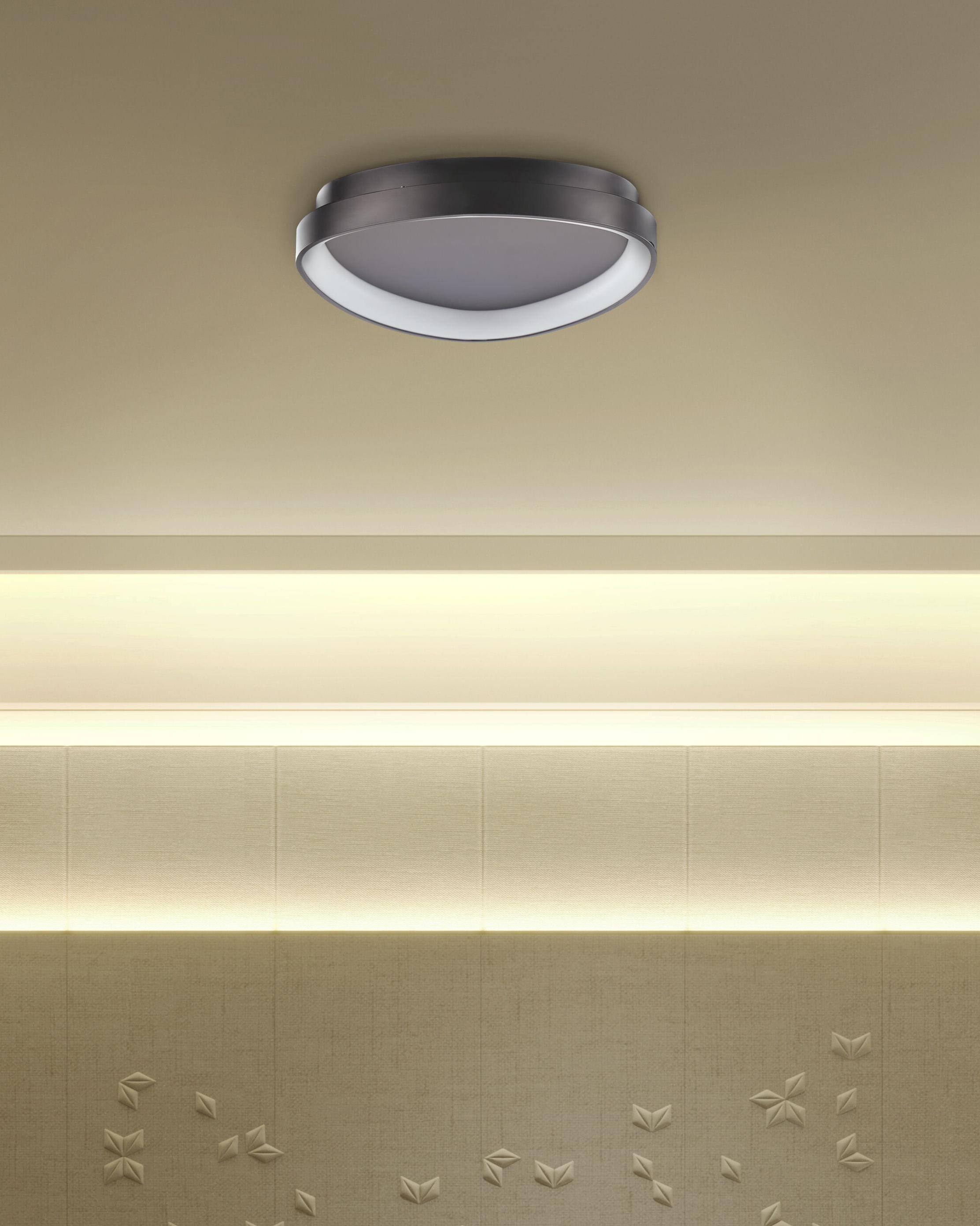LED plafondlamp NANDING Metaal Zwart