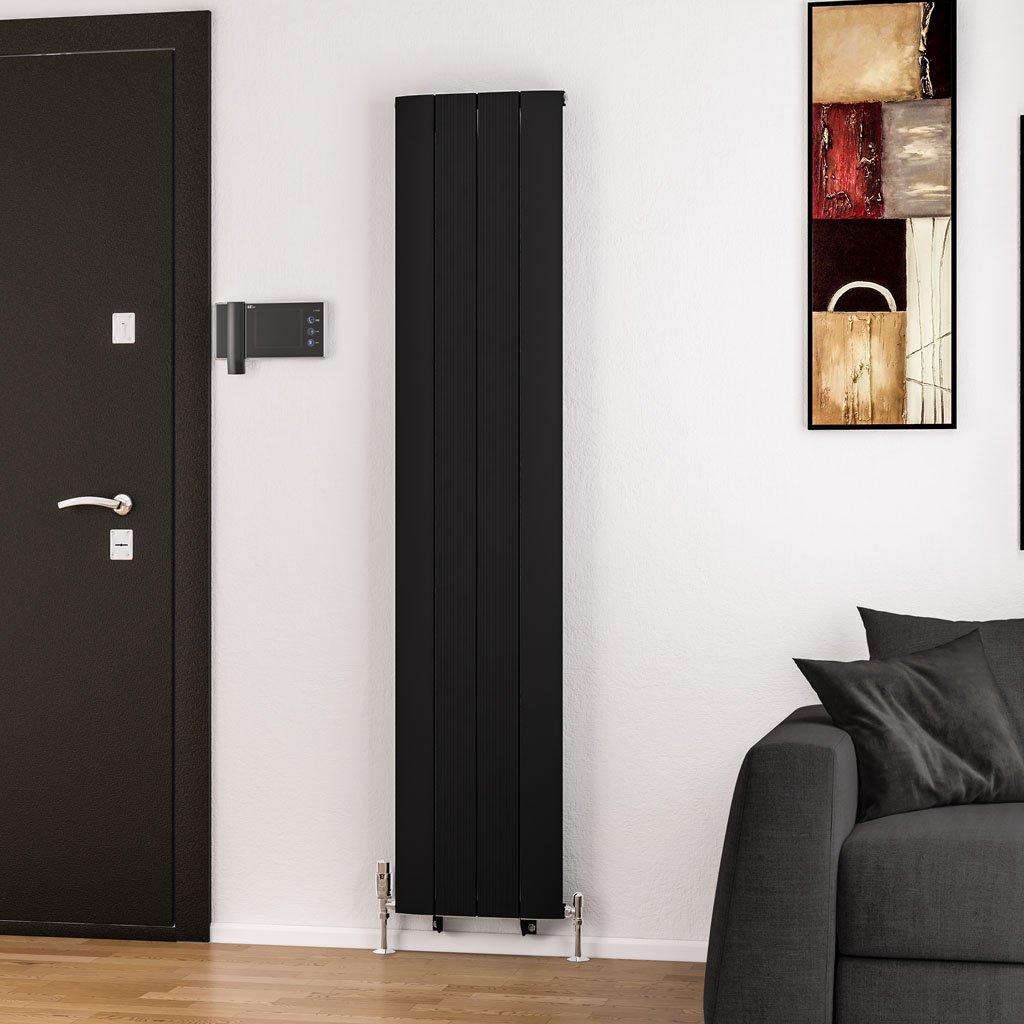Eastbrook Trent paneelradiator 38x180cm 1017W zwart mat