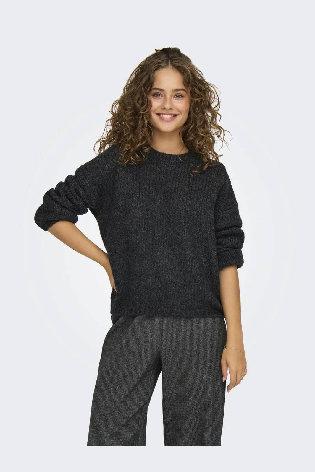 Only Onljackie Ls Pullover Knt 4552785 dark grey melange