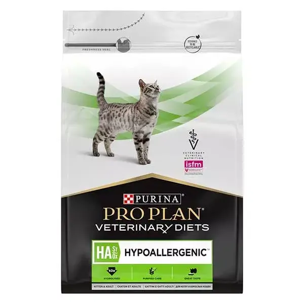 Ração Veterinária Purina Proplan para Gatos HA (hipoalergênica) Croquetes de Oxalato de Estruvita 1,3kg