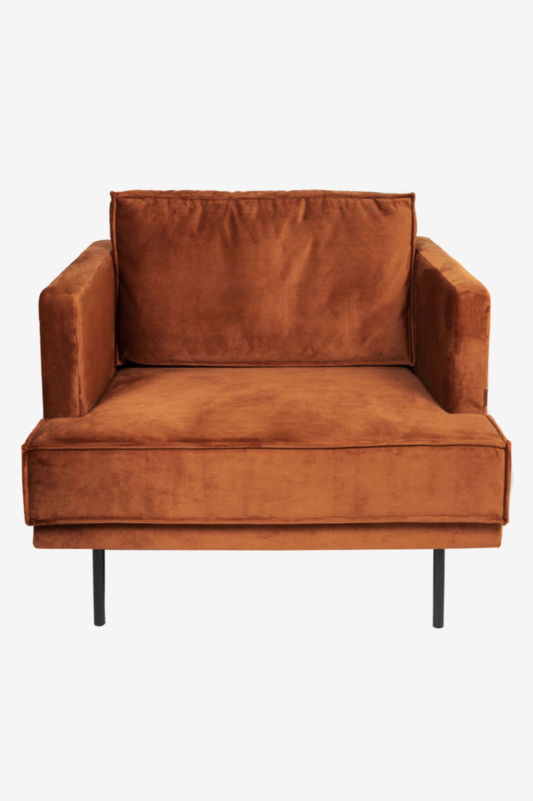 The Duchess velvet loveseat roest