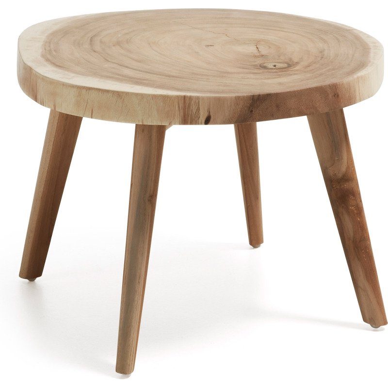 Table base Wellcres - bois de mungur massif Ø 65 cm