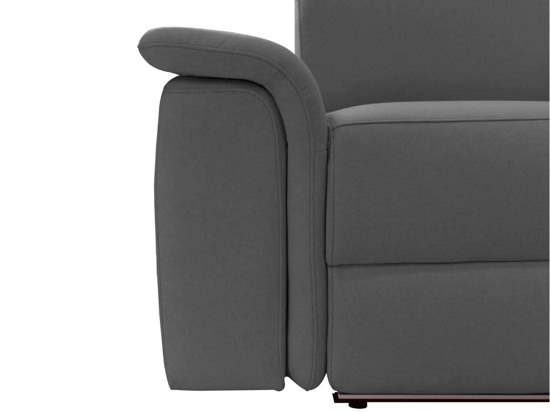 Pareli | Canapé 3 places avec fonction manuel tissu anthracite