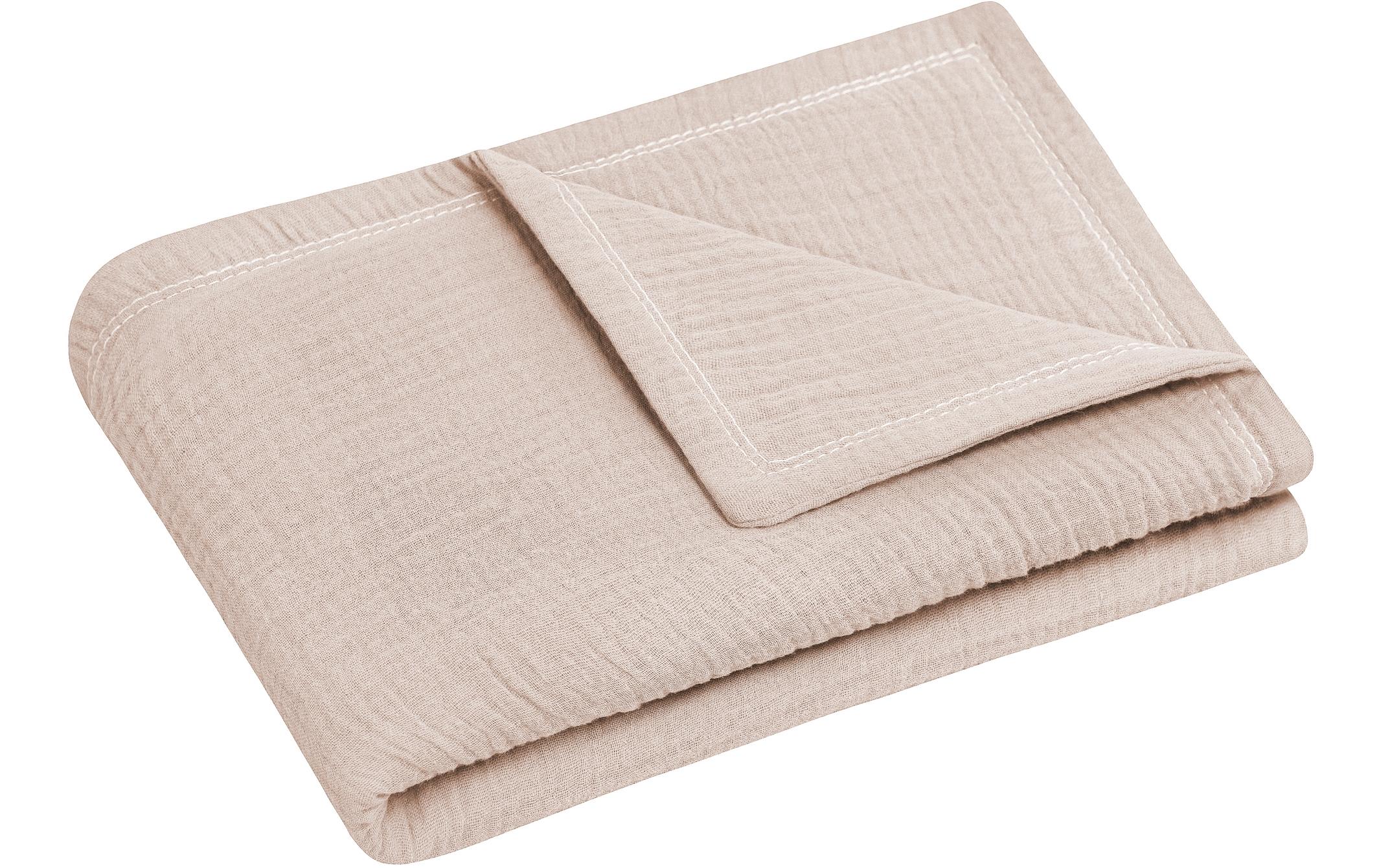 Kuscheldecke aus Baumwollmusselin Sand 70 x 100 cmSchmusedecke für Babys