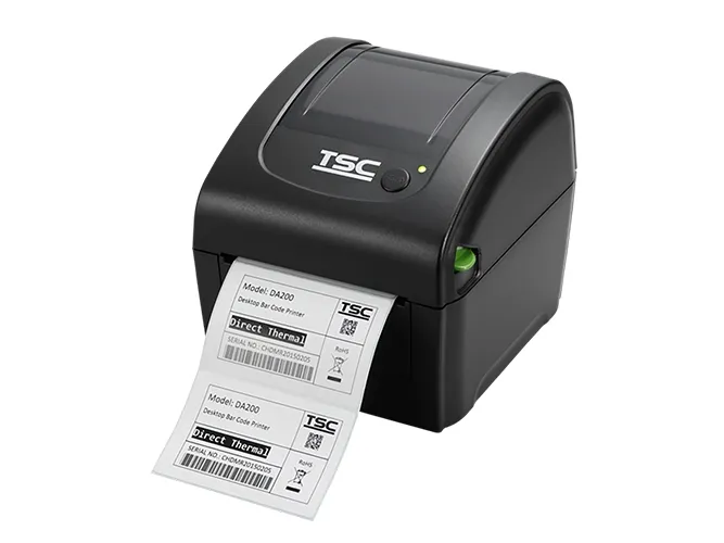 TSC DA220, Direkte termisk, 203 x 203 dpi, 152 mm/sek., Ledningsført, Sort