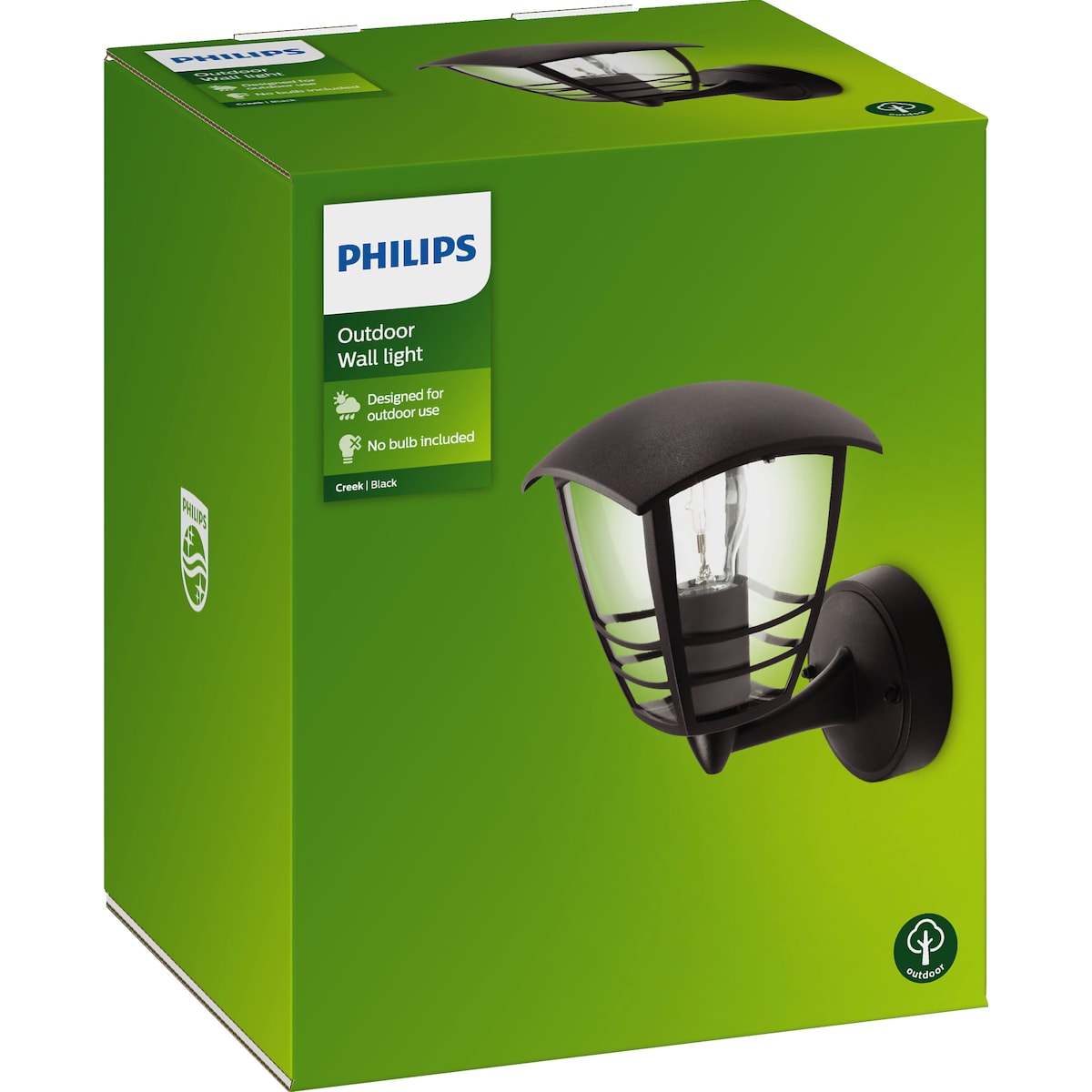 Philips Creek utendørs vegglanterne E27