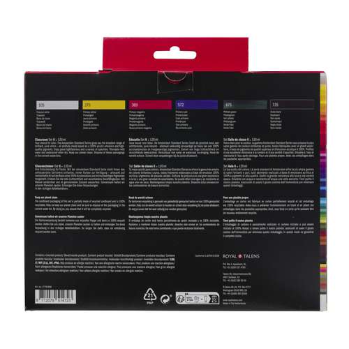 Talens AMSTERDAM All Acrylics Standard Series, 6 x 120 ml Klassenzimmer-Set