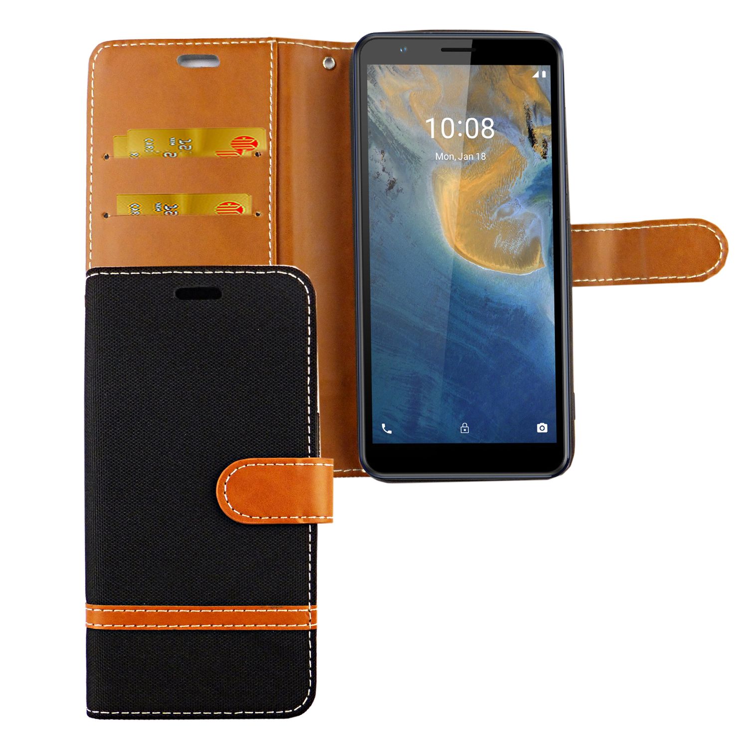 Handyhülle für ZTE Blade A31 Case Cover Schutztasche Schutzhülle Bookstyle Neu