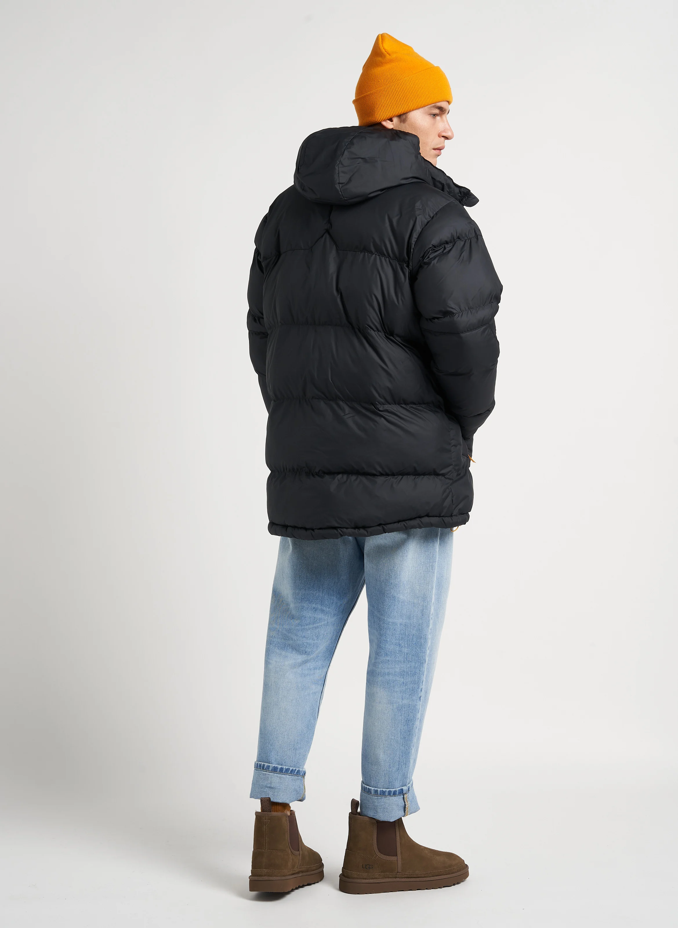 Pull col rond imprimé en laine mélangée | Bleu