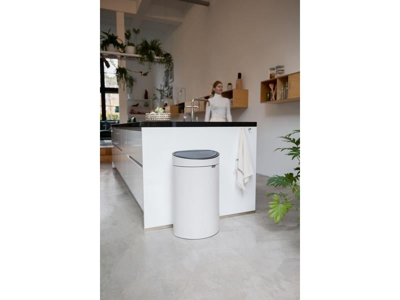 Brabantia Abfalleimer Touch Bin New 40 l, Soft Beige Eimer