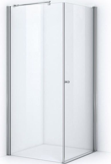 Zircon Essence Douchecabine | 90x80 cm Chroom Helder glas Draaideur Rechthoek
