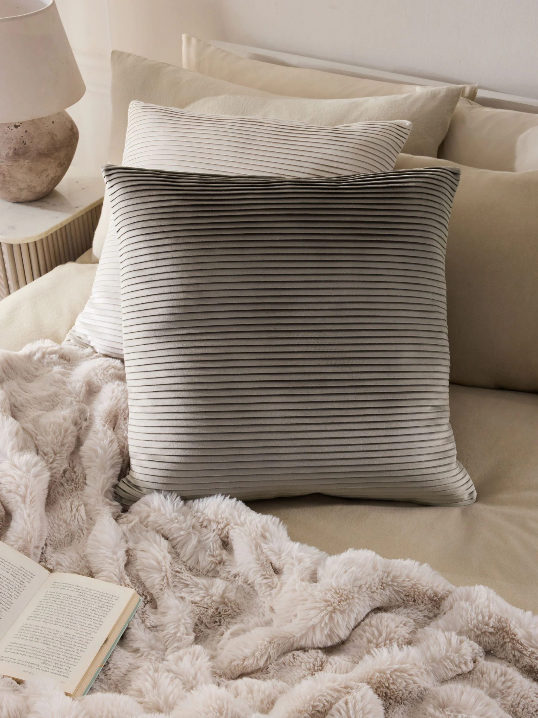 Velvet Pleat Cushion