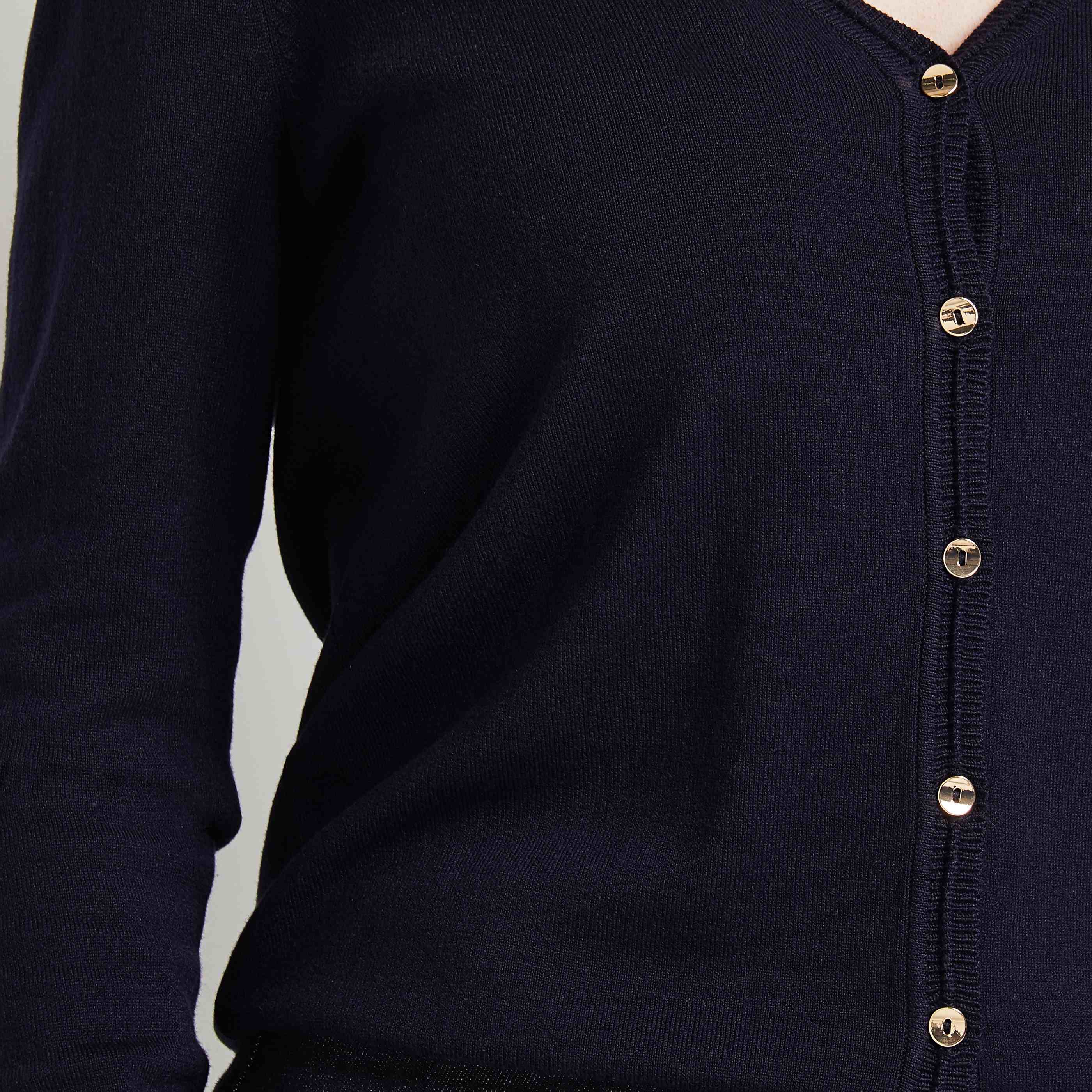 Gilet col V femme - MARINE