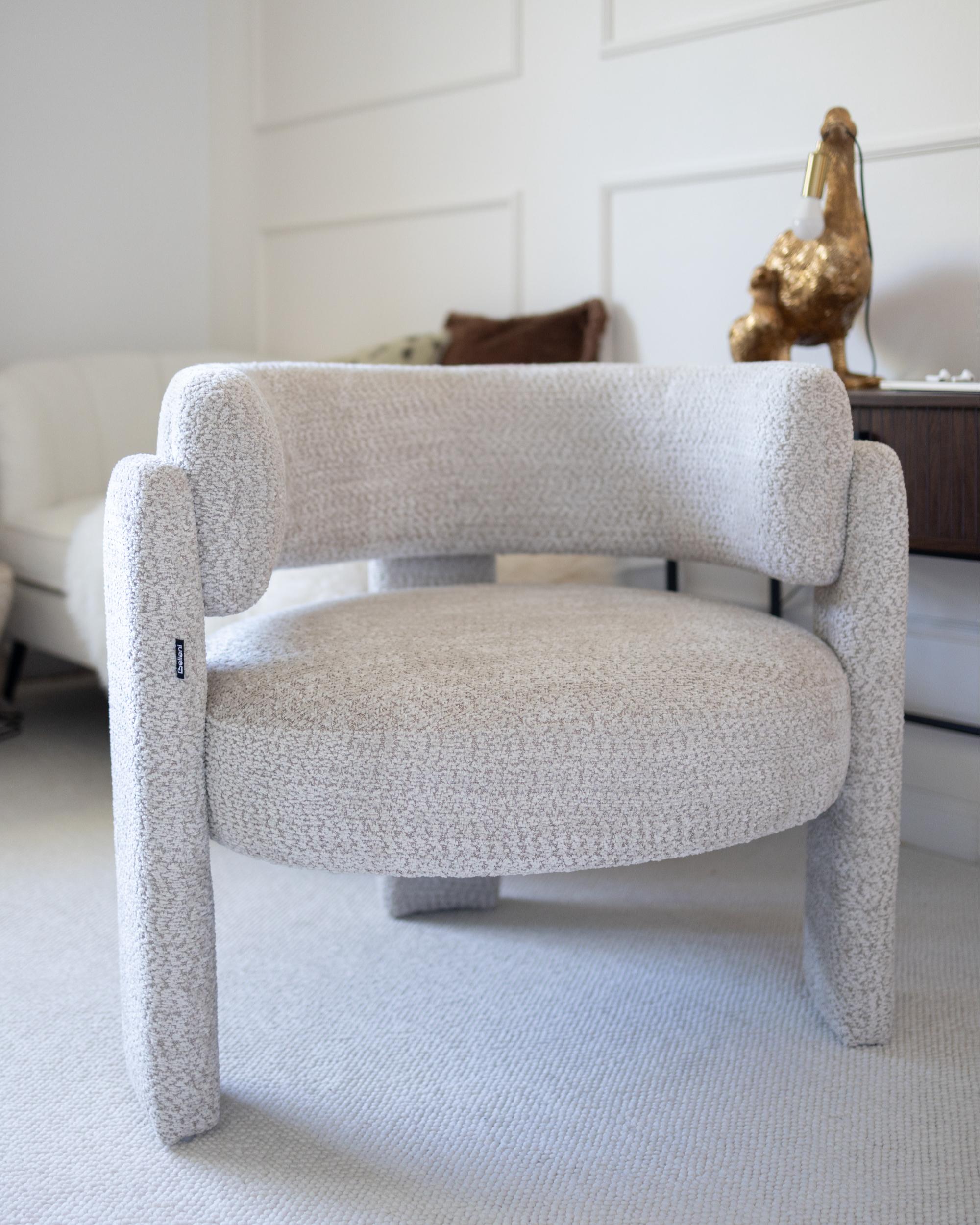 Fauteuil BUREA Chenille Lichtbeige