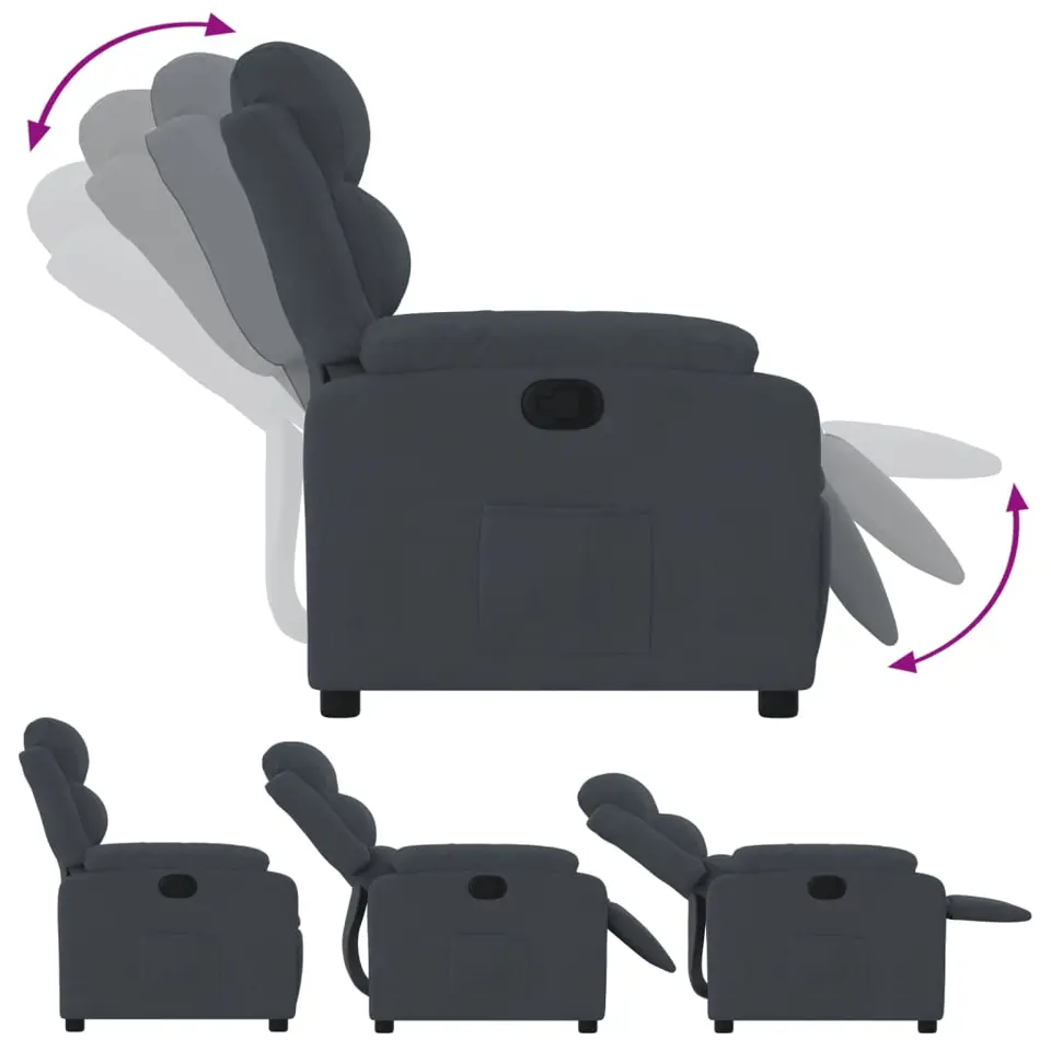 vidaXL - Fauteuil - Grijs - Fluweel